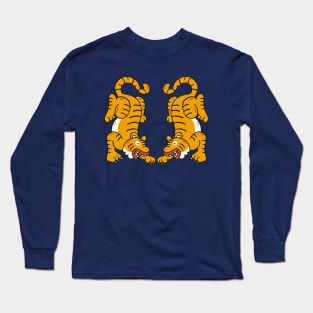 Tigers tattoo cartoon style #01 Long Sleeve T-Shirt